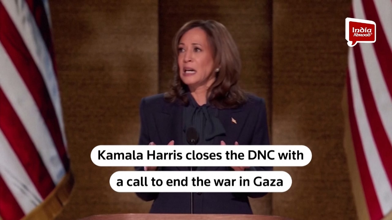 Kamala Harris closes the DNC with a call to end the war in Gaza